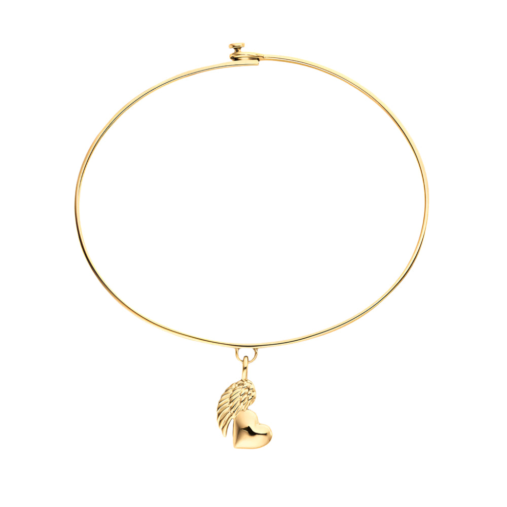 Engelsrufer Bracelet With Heart Wing Pendant - silver925 / gold color
