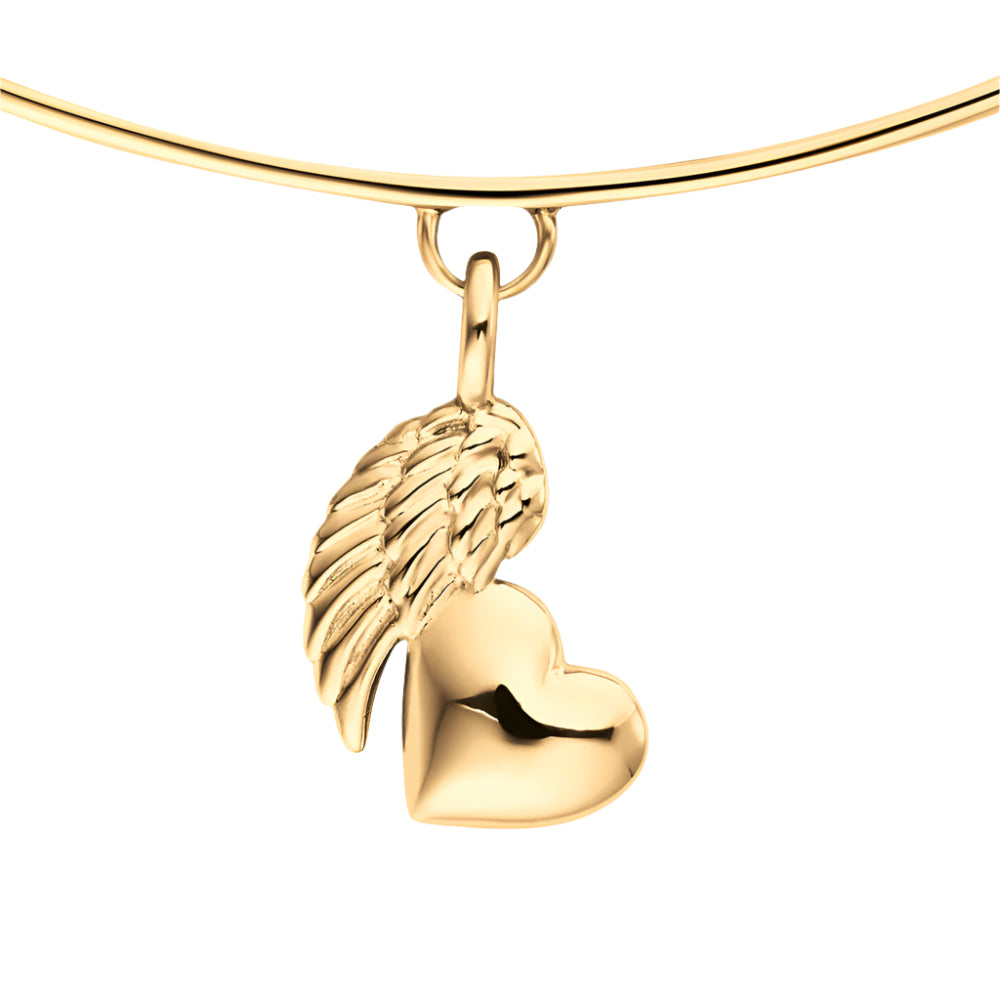 Engelsrufer Bracelet With Heart Wing Pendant - silver925 / gold color